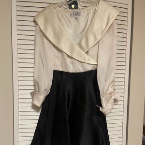 black and white dress